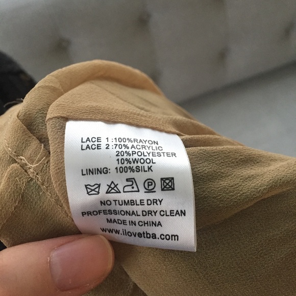 To Be Adored Black Silk Lace Dress RARE - Picture 7 of 7